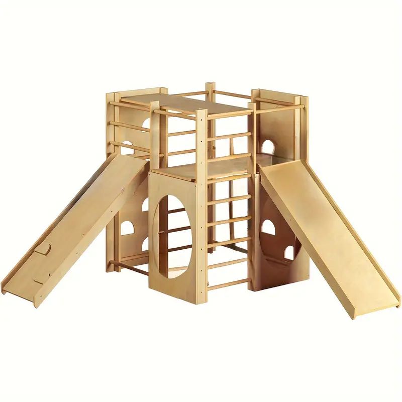 Double-Slide Adventure Play Unit