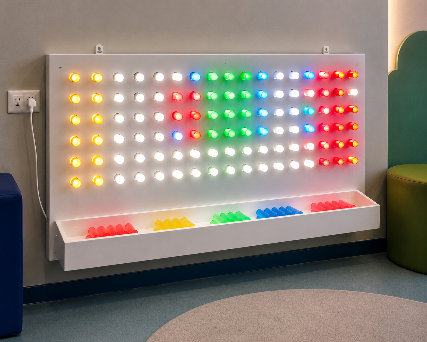 Interactive LED Peg Board