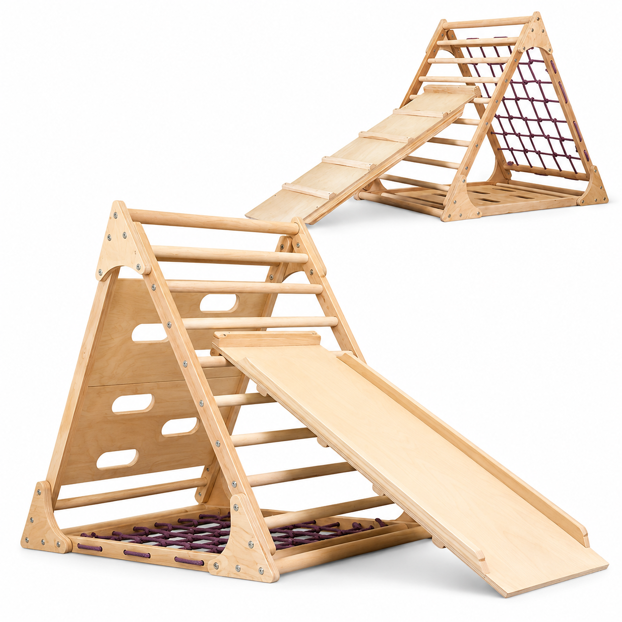 Wooden Climbing & Slide Gym