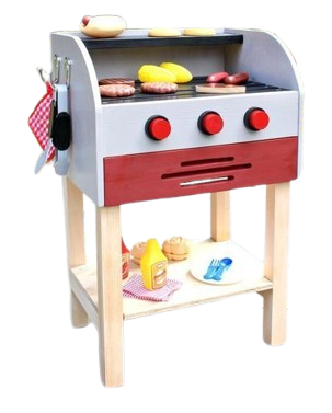 Wooden BBQ Grill Stand